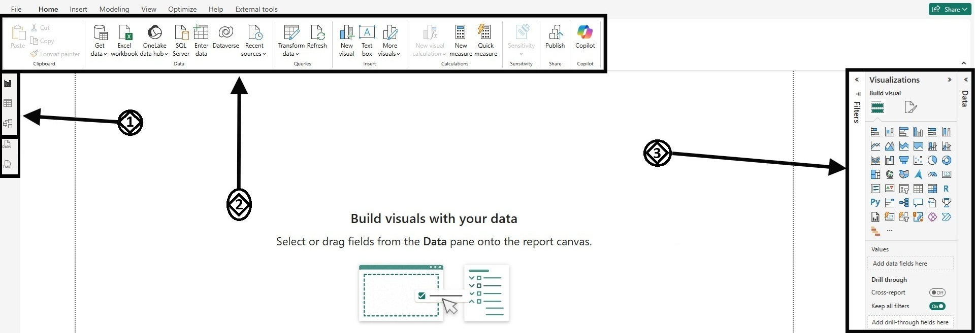 Interface Power BI Desktop